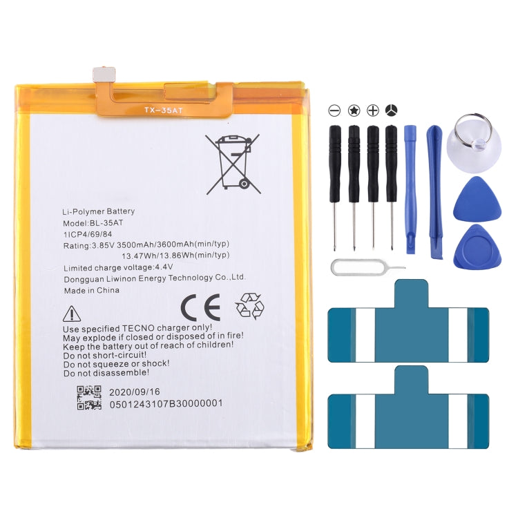 Battery Replacement, For Tecno Camon 17 Pro / Camon 18P, For Tecno Pova 2 LE7, For Tecno Camon 17 CG6 CG7, For Tecno Spark 7 / Spark 7T                 ...