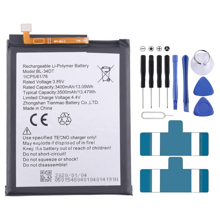 Battery Replacement, For Tecno Camon 17 Pro / Camon 18P, For Tecno Pova 2 LE7, For Tecno Camon 17 CG6 CG7, For Tecno Spark 7 / Spark 7T                 ...