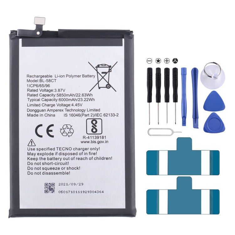 Battery Replacement, For Tecno Camon 17 Pro / Camon 18P, For Tecno Pova 2 LE7, For Tecno Camon 17 CG6 CG7, For Tecno Spark 7 / Spark 7T                 ...