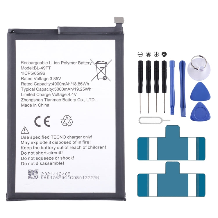 Battery Replacement, For Tecno Camon 17 Pro / Camon 18P, For Tecno Pova 2 LE7, For Tecno Camon 17 CG6 CG7, For Tecno Spark 7 / Spark 7T                 ...