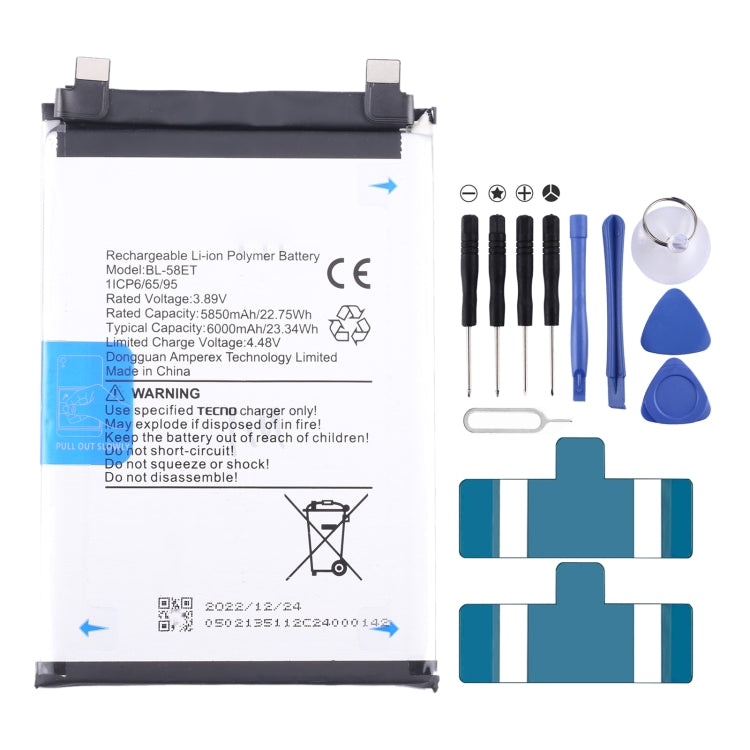 Battery Replacement, For Tecno Camon 17 Pro / Camon 18P, For Tecno Pova 2 LE7, For Tecno Camon 17 CG6 CG7, For Tecno Spark 7 / Spark 7T                 ...