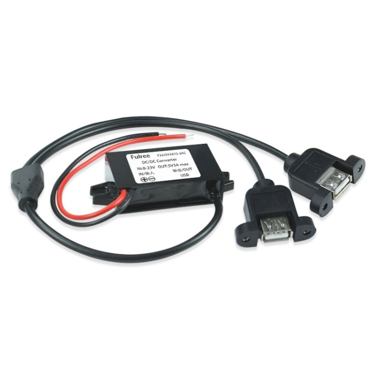 12V to 5V 3A Car Power Converter DC Module Voltage Regulator, Type-C Elbow, Type-C Straight, USB Female with Ears, Dual USB Female, USB+Micro USB, USB+m...