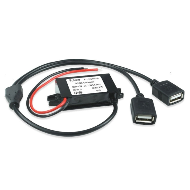 12V to 5V 3A Car Power Converter DC Module Voltage Regulator, Type-C Elbow, Type-C Straight, USB Female with Ears, Dual USB Female, USB+Micro USB, USB+m...