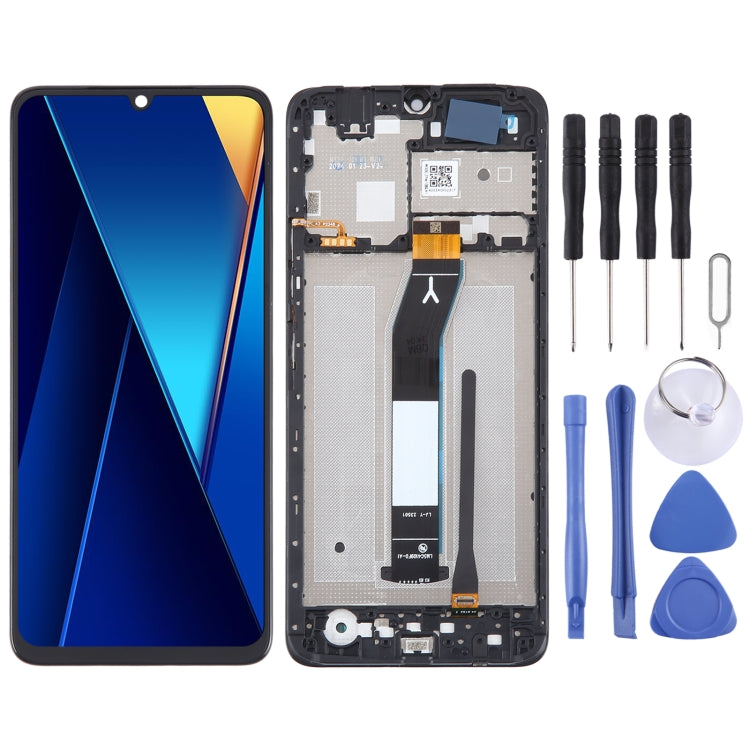 Original IPS Material LCD Screen Digitizer Full Assembly with Frame, For Xiaomi Poco C61, For Xiaomi Redmi A3, For Xiaomi Poco M6 5G                    ...