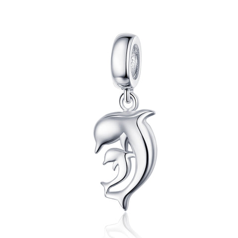 Accessori per collana braccialetto fai-da-te con ciondolo delfino in argento sterling S925