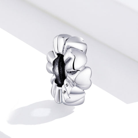 Accessori per collana braccialetto fai-da-te con perline a forma di cuore in argento sterling S925