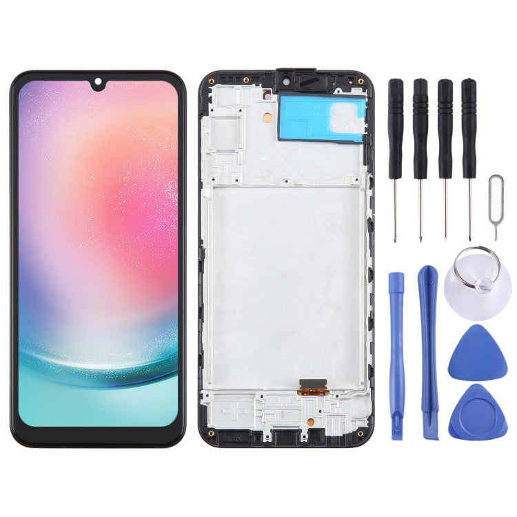 OLED LCD Screen Digitizer Full Assembly with Frame, For Samsung Galaxy A15 5G SM-A156B 6.43inch, For Samsung Galaxy A15 5G SM-A156B 6.36inch            ...
