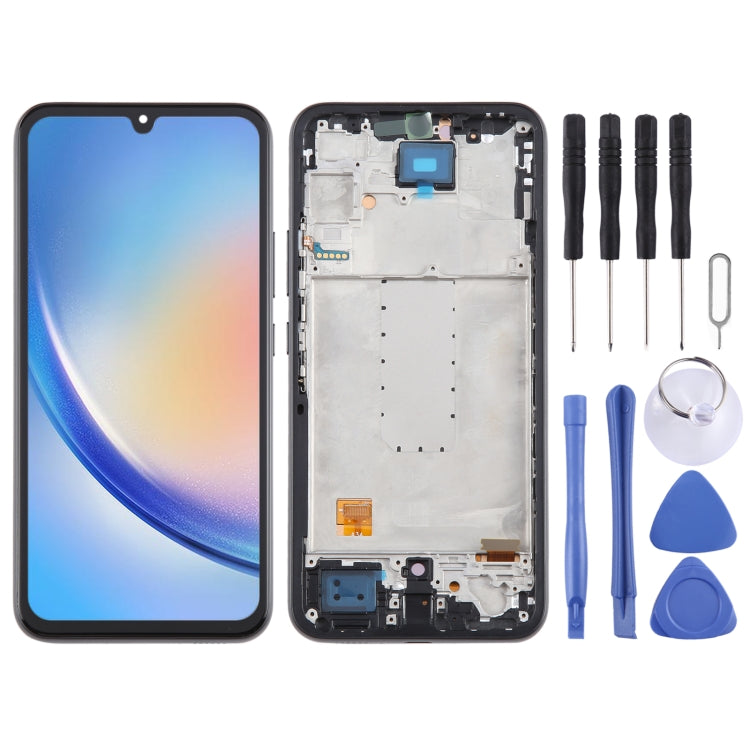 OLED LCD Screen Digitizer Full Assembly with Frame, For Samsung Galaxy A15 5G SM-A156B 6.43inch, For Samsung Galaxy A15 5G SM-A156B 6.36inch            ...