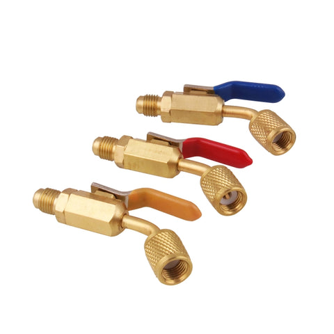 Valvola à sfera compact angolata pour réfrigérant pour air conditionné 6 en 1 pour la maintenance d'air conditionné HVAC/AC, AG001-G