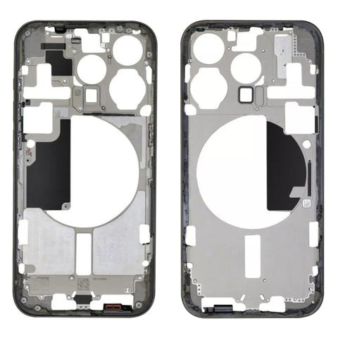 Per iPhone 15 Pro Cornice centrale con tasti laterali + vassoio per carte, China Version, US Version, CE EU Version
