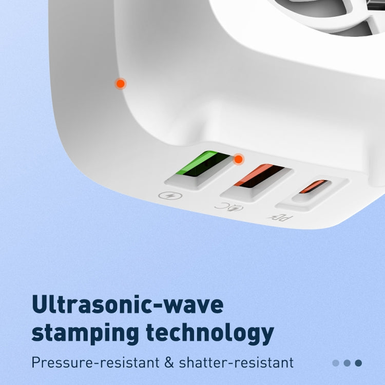 32W LDNIO Type-C Dual USB Charger with 1m Cable, US Plug