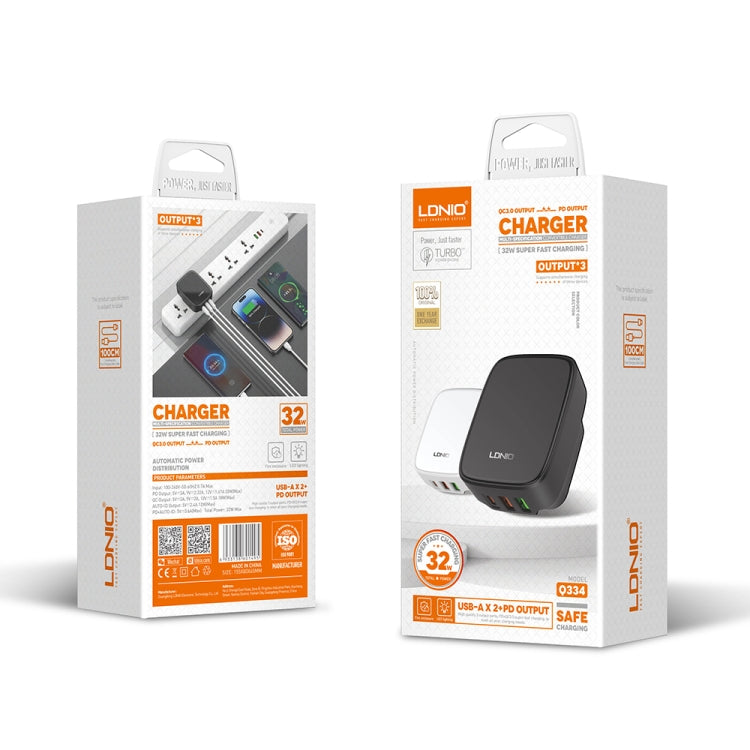 LDNIO Q334 32W Type-C Dual USB Charger with 1m Cable