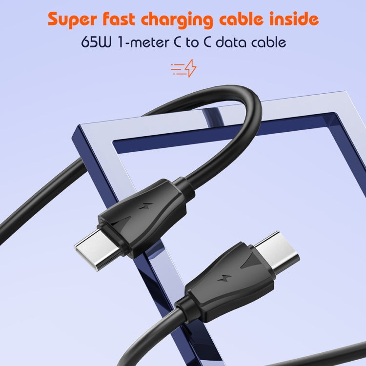 LDNIO Q366 65W USB-C Charger with Dual Ports and Cable