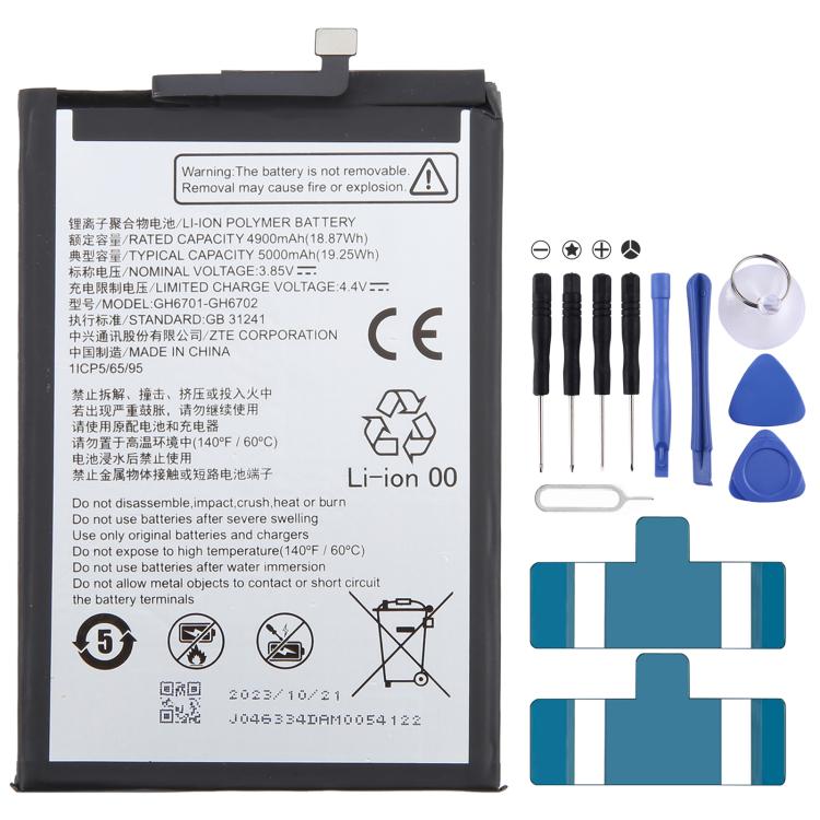 Battery Replacement, For ZTE Axon 60 / 60 Lite E6706ZTE-B 5000mAh, For ZTE Blade A34 / A54 GH6701-GH6702 5000mAh                                        ...
