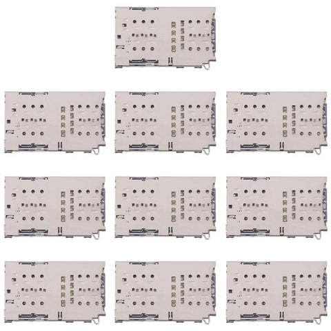 10pcs Original SIM + Micro SD Card Reader, For Galaxy A60 SM-A606, For Galaxy A10 SM-A105, For Galaxy A20 SM-A205, For Galaxy A30 SM-A305, For Galaxy Note9 SM-N960, For Galaxy S9+ SM-G965, For Galaxy S9 SM-G960, For Galaxy Note 8 SM-N950���������������...
