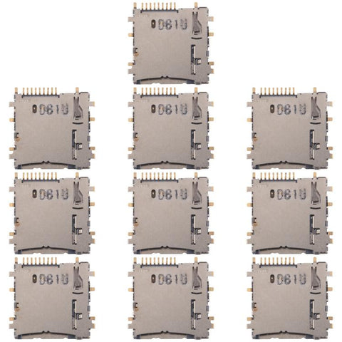 10pcs Original SIM Card Reader, For Galaxy Tab 3 7.0 SM-T211, For Galaxy S24 Ultra SM-S928, For Galaxy S24+ SM-S928, For Galaxy S24 SM-S921, For Galaxy S23 Ultra 5G SM-S918, For Galaxy S23+ 5G SM-S916, For Galaxy S23 5G SM-S911�������������������������...