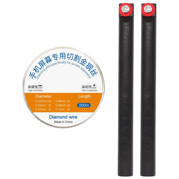 200m Screen Separation Specifically Diamond Cutting Wire, 0.1mm, 0.03mm, 0.04mm, 0.06mm, 0.08mm, 0.025mm