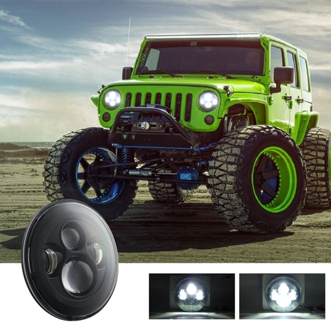 Lampade LED rotonde 7" H4/H13 4000LM 6000K 40W per Jeep Wrangler DC
