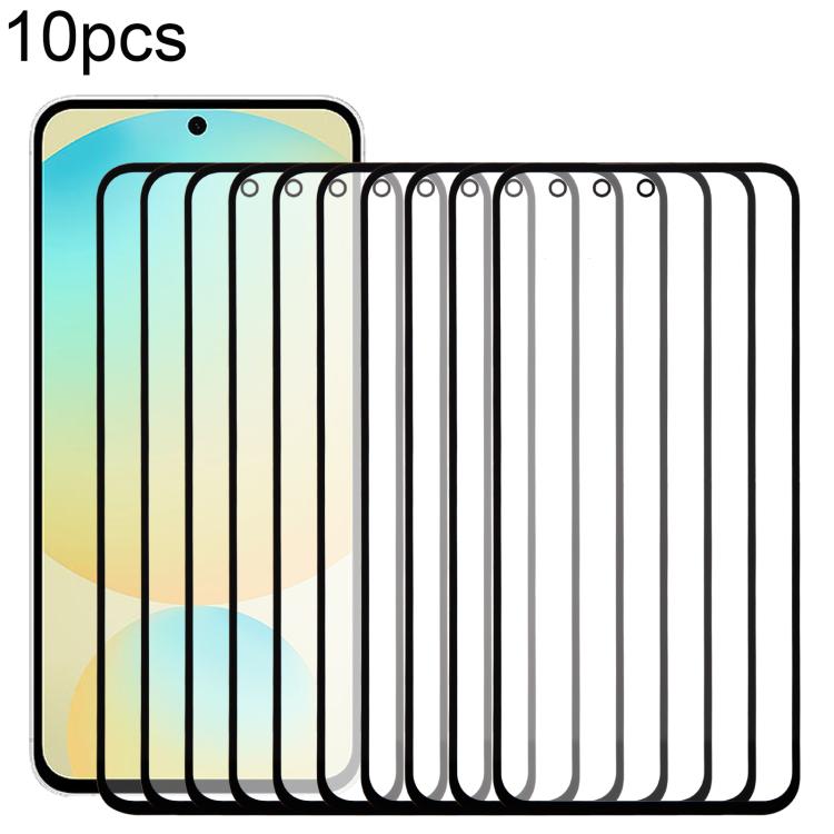 10pcs Front Screen Outer Glass Lens with OCA Optically Clear Adhesive, For Samsung Galaxy S25 SM-S931B, For Samsung Galaxy S25+ SM-S936B                ...
