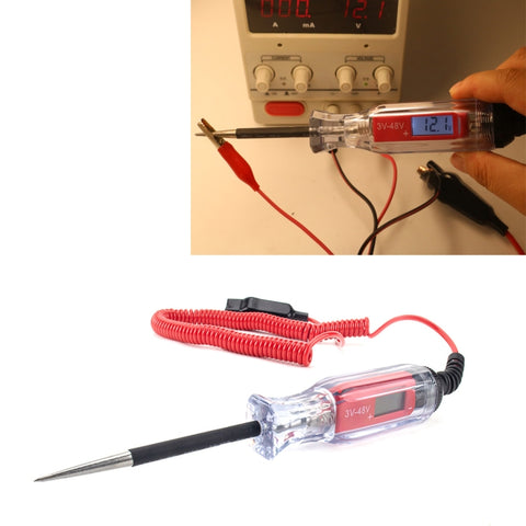 Tester elettrico per auto con display digitale 3-48V, Car Electric Tester