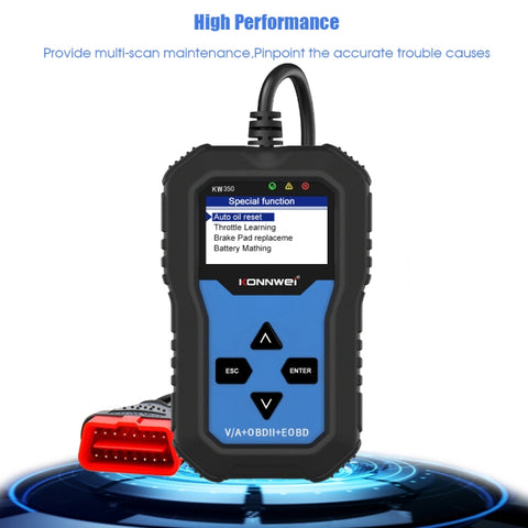 KONNWEI KW350 OBDII 12V Diagnostica Auto con Schermo 2" per Audi e