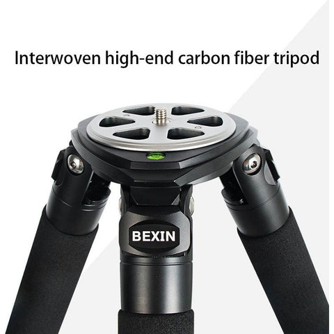 Treppiede grande in fibra di carbonio per videocamera robusta BEXIN ST424C, tubo massimo: 40 mm, Max Tube: 40mm