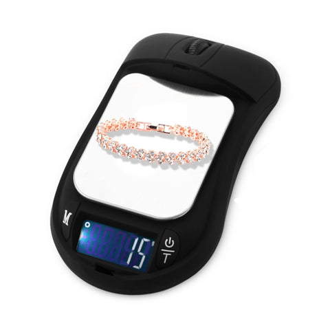 Bilancia elettronica per gioielli con diamanti ad alta précisione sous forme de souris (0,01 g ~ 100 g), batterie exclue, Souris 100g