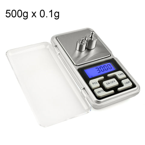 MH-100 500 gx 0,1 g Mini balance électronique portable numérique de haute précision pour téléphone portable Balance avec écran LCD de 1,6 pouces, 500 g/0,1 g