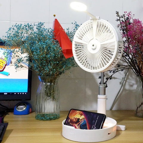 Ventilatore spray umidificante e idratante Ventilatore pieghevole portatile da tavolo con ricarica USB