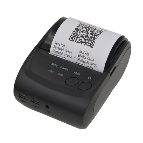 Stampante per Ricevute Bluetooth POS-5802 a Linea Termica (Nera) – Stampante POS Compatta e Veloce per Commercianti