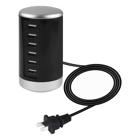 XLD4 30W 6 porte USB Adattatore di alimentazione per stazione di ricarica AC100-240V, spina americana