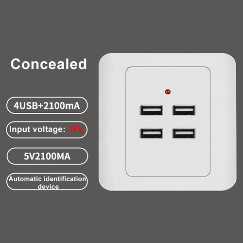 4-Port USB Wall Charger Adapter with 3.1A Power Output
