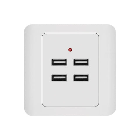 Pannello di alimentazione per presa dock station per adattatore per caricabatterie da muro USB a 4 porte 5 V 3,1 A, ingresso 36 V, 4 Ports USB 2.0