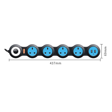 Schéma de câblage plug-in électrique Schéma de train rotatif créatif Prise déformatée 13A avec USB, prise UK, prise 5 bits, prise 5 bits avec USB