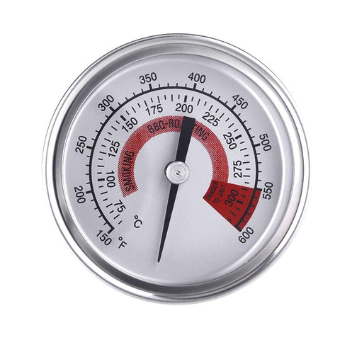 Termometri da forno in acciaio inossidabile BBQ Smoker Pit Grill Termometro bimetallico Indicatore di temperatura Strumenti di cottura con doppio display e vetro antiappannamento, WSS-411
