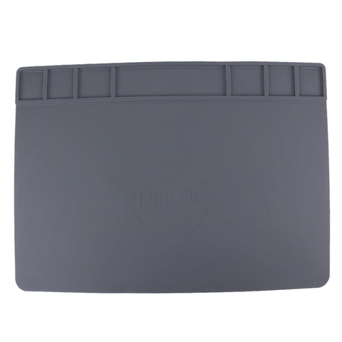 Tappetini isolanti per riparazioni resistenti al calore ad alta temperatura della piattaforma di manutenzione Tappetini in silicone, dimensioni: 49,5 cm x 34,7 cm, 49.5cm x 34.7cm Grigio