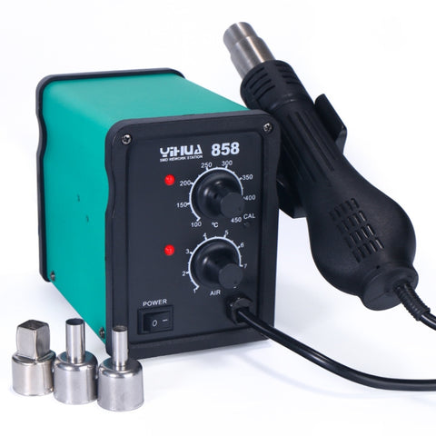 Pistolet à air chaud YIHUA 858 AC 220V avec température réglable et jet d'air, 858