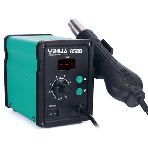 Pistolet à air chaud avec affichage à LED YIHUA 858D AC 220V à température réglable, 858D