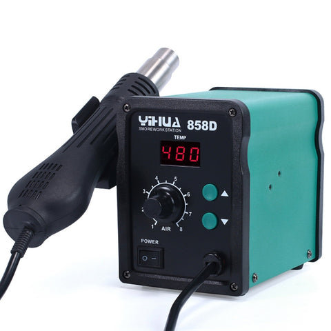 Pistolet à air chaud avec affichage à LED YIHUA 858D AC 220V à température réglable, 858D