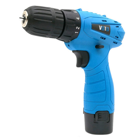 VOTO 12V Régulation continue de la vitesse Ensemble de trappes manuelles électriques Trapano électrique avec lumière LED, CA 220V, Spina USA, Consegna colore casuale, 12V Single Speed ​​Plastic Box Package