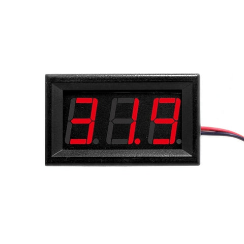 Misurateur de tension numérique de 10 pièces de 0,56 pouces à 2 fils bornes avec soufflet, affichage avec lumière en couleur, tension de mise en tension : DC 4,5-30 V