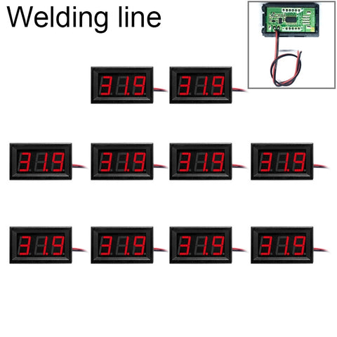 Misurateur de tension numérique de 10 pièces de 0,56 pouces à 2 fils pour saler avec goût, affichage avec couleur, tension de mise à niveau : DC 4,5-30 V