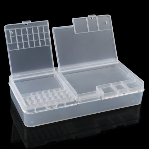 W203 Scatola di immagazzinaggio del contenitore dell'organizzatore di plastica per gioielli Orecchino Gancio da pesca Accessori per dispositivi mobili Piccoli accessori, W203