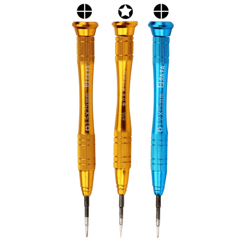 tlye 658 Cacciavite pentagonale di precisione in metallo 3 in 1, lunghezza totale: 12,5 cm, 3 in 1