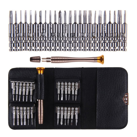 Cacciavite 25 in 1 per iPhone 3/4/5/6, Galaxy, Huawei, Xiaomi, altri smartphone, fotocamere digitali, laptop, orologi, occhiali, 25 in 1