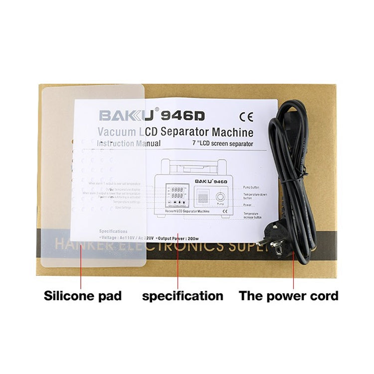 Baku BK-946D 200W Vacuum LCD Touch Panel Separator Tool