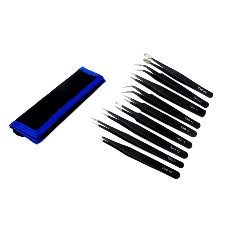 Precision Metal Tweezers Tool Kit for Repairs - JF-8142