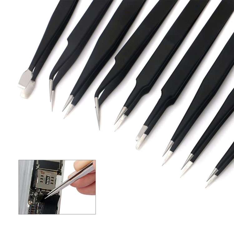 Precision Metal Tweezers Tool Kit for Repairs - JF-8142