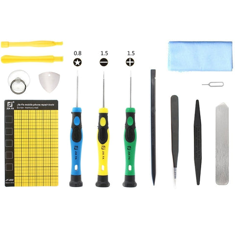 JIAFA JF-8105 Ensemble d'instruments de réparation 14 en 1 pour iPhone et Samsung, JF-8105