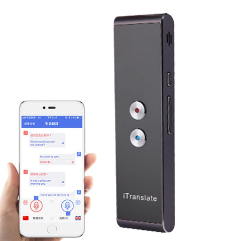 Traducteur vocal intelligent portable et portable T8 Traducteur de traduction vocale à tempo réel avec double microphone, prend en charge 33 langues